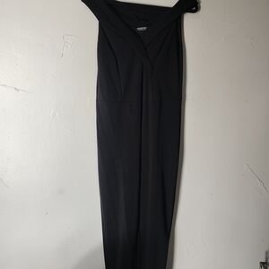 Fashion Nova Black Off-Shoulder Wide-Leg Jumpsuit